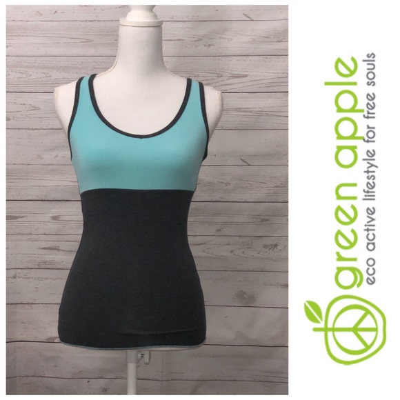 EUC [ Green Apple Active ] Blue & Gray Tank Top - Picture 1 of 8